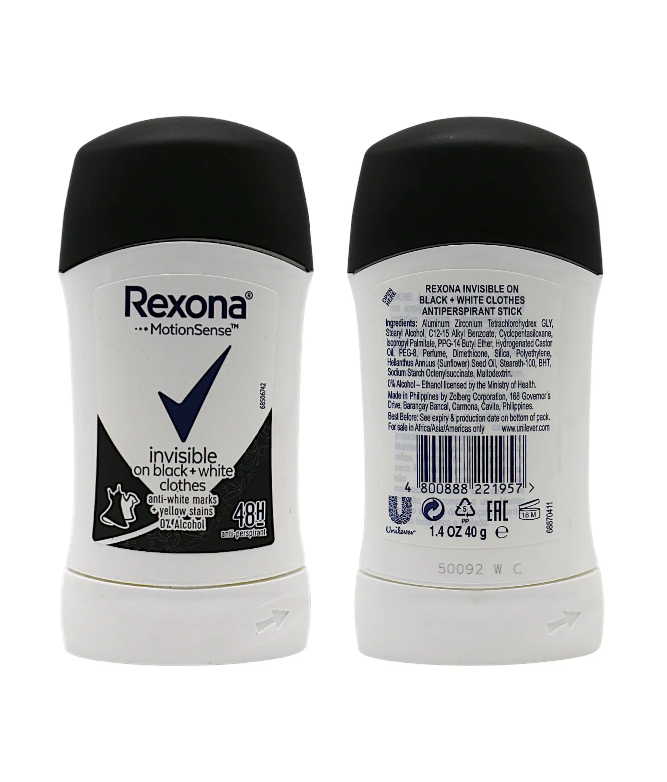 rexona roll on stick invisible black 40g for women