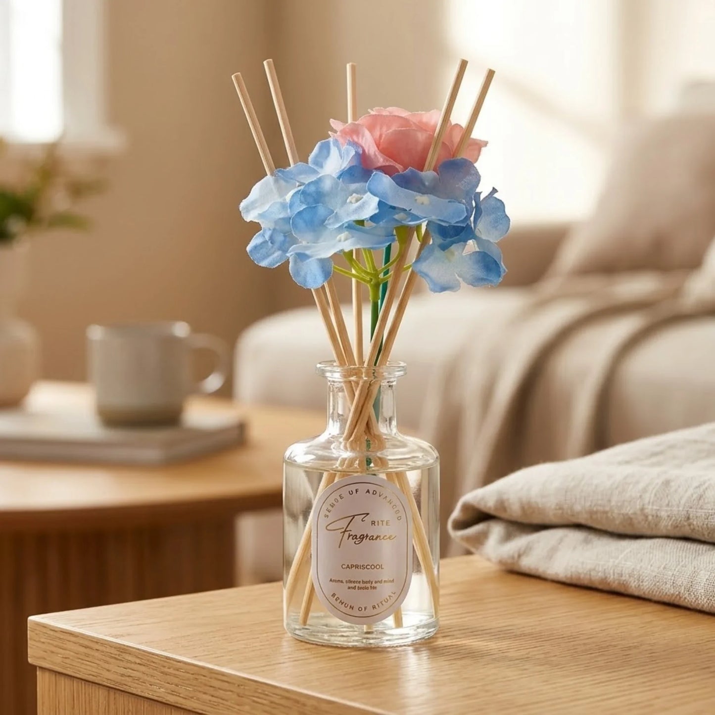 diffuser blue flower campanula 8.5"x3" china