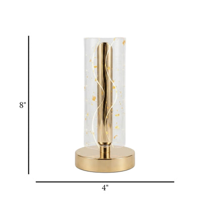 acrylic touch lamp golden flake wavy 8''x4'' china