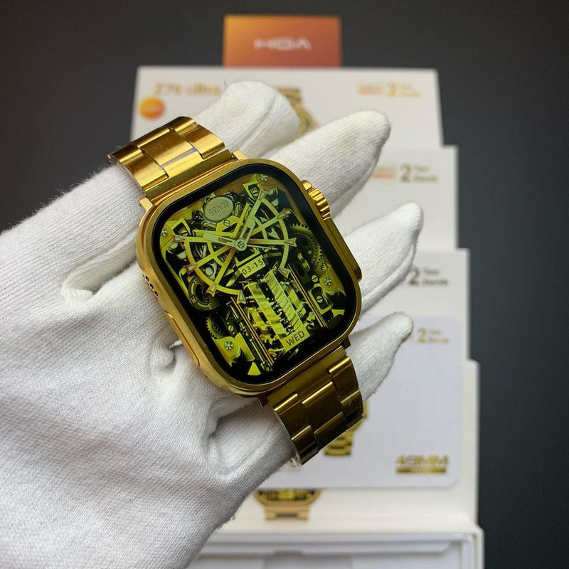 Z76 Ultra Smart Watch – Gold Edition With 2 Straps