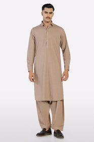 Light Brown Wash & Wear Shalwar Kameez