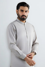 Beige Cotton Shalwar Kameez