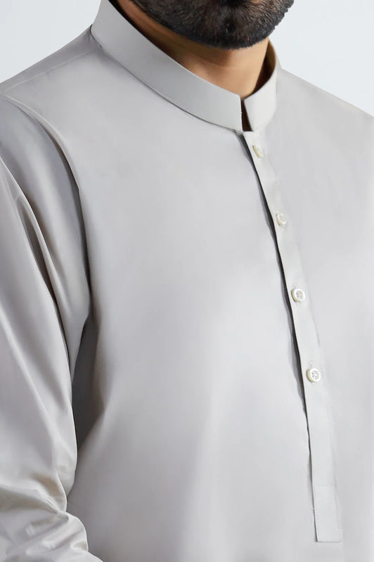 Beige Cotton Shalwar Kameez