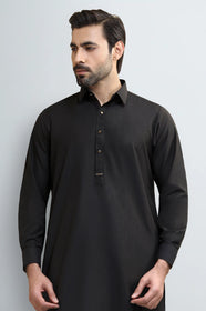 Black Wash & Wear Shalwar Kameez