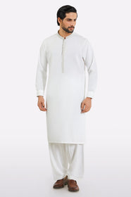 Off White Wash & Wear Shalwar Kameez