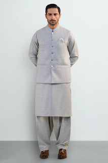 Light Green Shalwar Kameez with Waistcoat